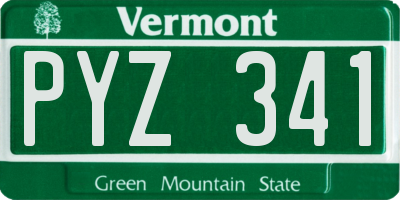 VT license plate PYZ341