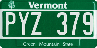 VT license plate PYZ379