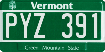 VT license plate PYZ391