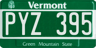 VT license plate PYZ395