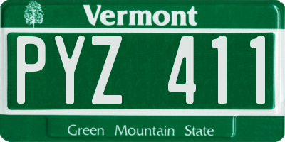 VT license plate PYZ411