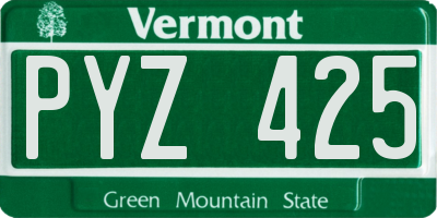 VT license plate PYZ425