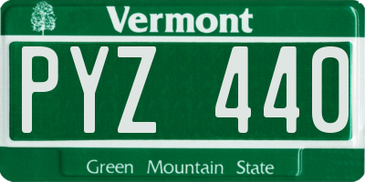 VT license plate PYZ440