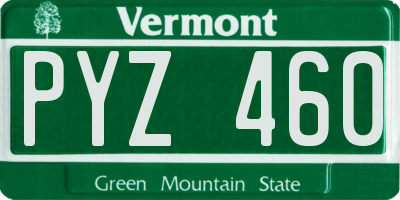 VT license plate PYZ460