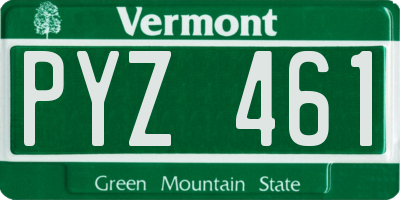 VT license plate PYZ461
