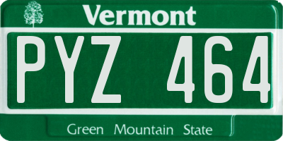 VT license plate PYZ464