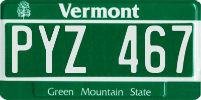 VT license plate PYZ467