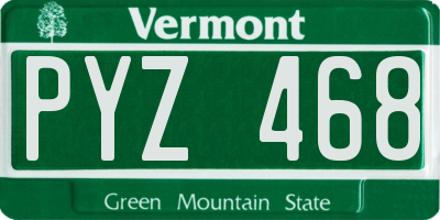 VT license plate PYZ468