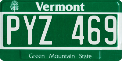 VT license plate PYZ469