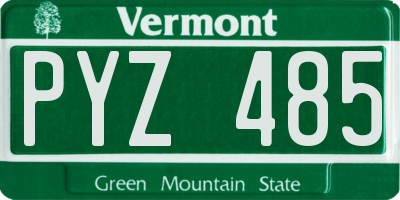 VT license plate PYZ485