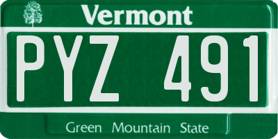 VT license plate PYZ491