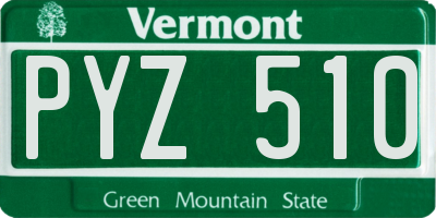 VT license plate PYZ510