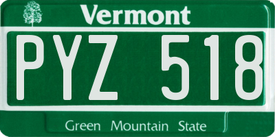 VT license plate PYZ518