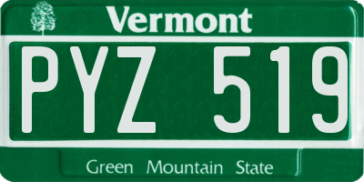 VT license plate PYZ519