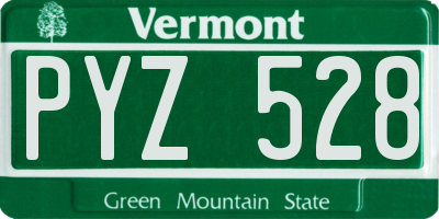 VT license plate PYZ528