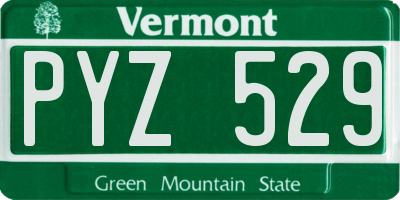 VT license plate PYZ529