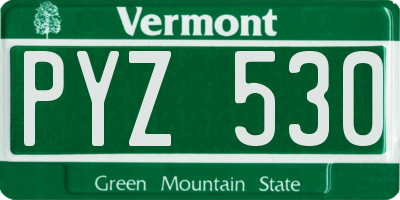 VT license plate PYZ530