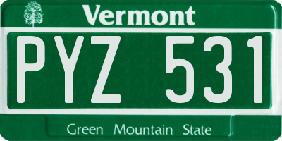 VT license plate PYZ531