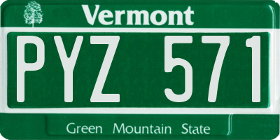 VT license plate PYZ571