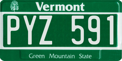 VT license plate PYZ591
