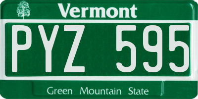 VT license plate PYZ595