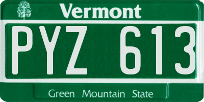 VT license plate PYZ613