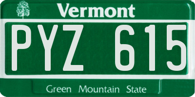 VT license plate PYZ615
