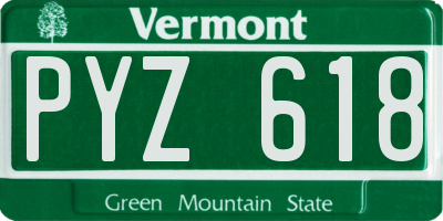VT license plate PYZ618