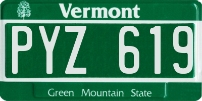 VT license plate PYZ619