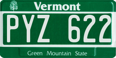 VT license plate PYZ622