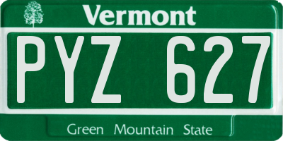 VT license plate PYZ627