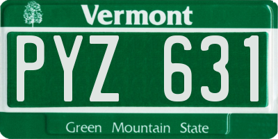 VT license plate PYZ631
