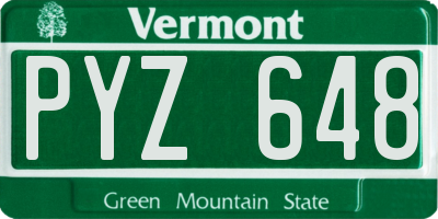 VT license plate PYZ648