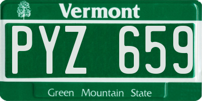 VT license plate PYZ659