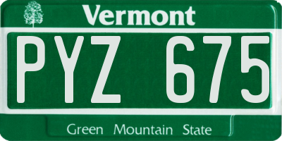 VT license plate PYZ675