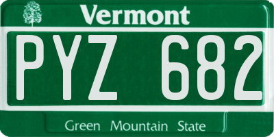VT license plate PYZ682