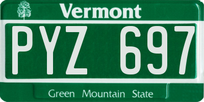 VT license plate PYZ697