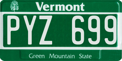 VT license plate PYZ699