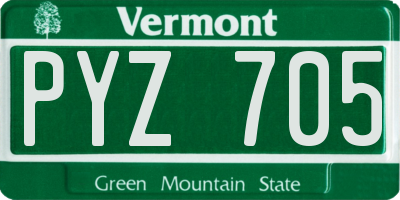 VT license plate PYZ705