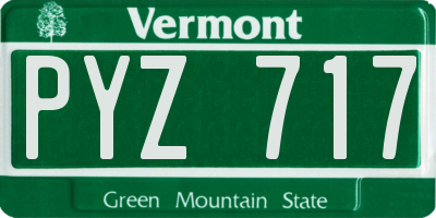 VT license plate PYZ717
