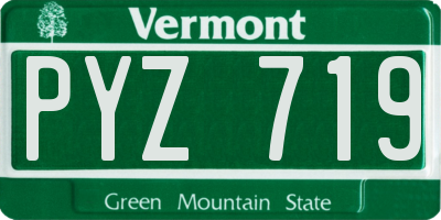 VT license plate PYZ719