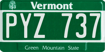 VT license plate PYZ737