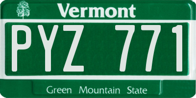 VT license plate PYZ771