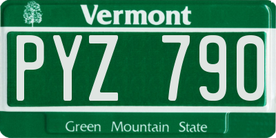 VT license plate PYZ790