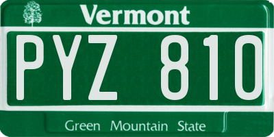 VT license plate PYZ810