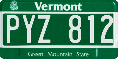VT license plate PYZ812