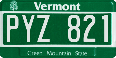 VT license plate PYZ821