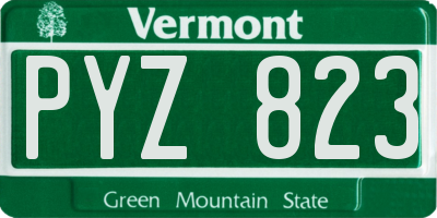 VT license plate PYZ823