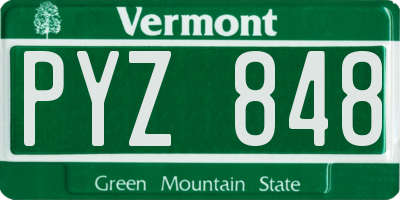 VT license plate PYZ848