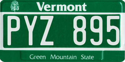 VT license plate PYZ895